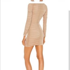 Michael Costello x REVOLVE Franky Mini Dress taupe nude
